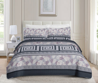 Colcha Bouti Reversible  — Modelo FLORES VSCE GRIS