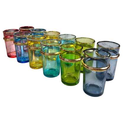 Conjunto de 12 copos de chá – cores sortidas