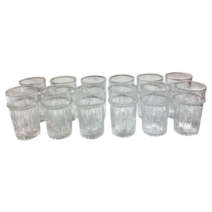Conjunto de 12 Copos de Chá – Modelo "Almond Relief"