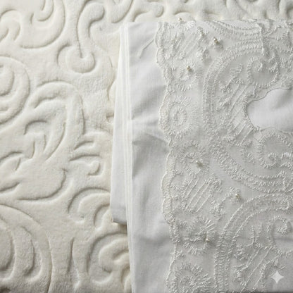 Conjunto de cobertores Banu Cream – Elegância e aconchego para seu quarto