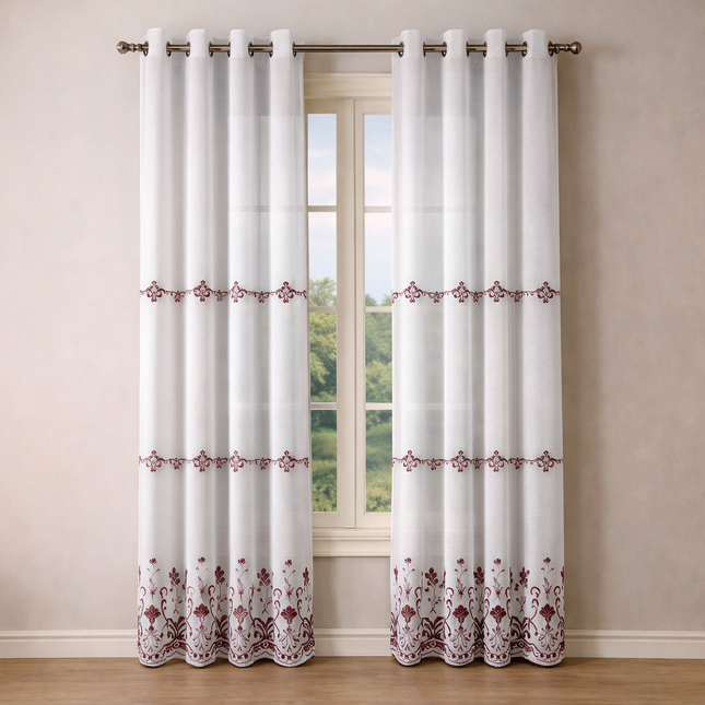 Cortinas Blackout de Poliéster, Padrão de Ondas, 140x260cm - 2 Peças, Elegantes e Modernas - Cinza