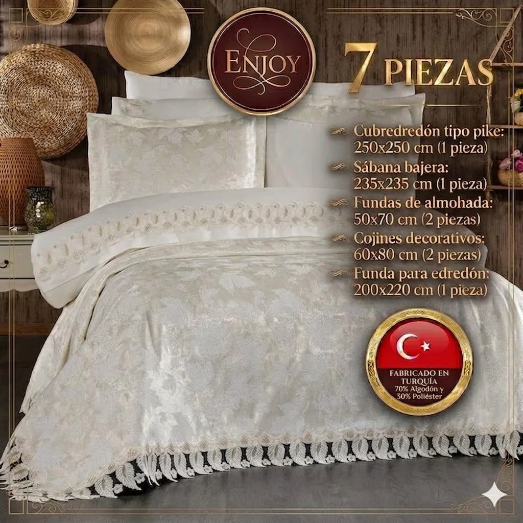 Conjunto de Cama para Noivas "Enjoy" – Elegância e Conforto para um Quarto Sofisticado - Cappuccino
