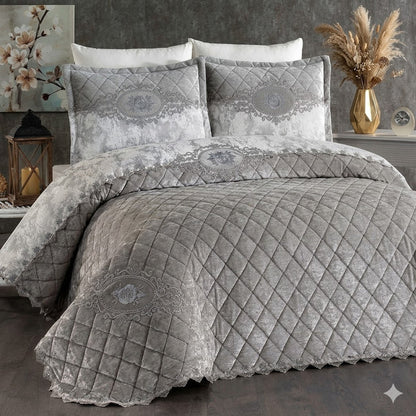 Colcha Acolchada Premium Marianna 3 Piezas – 260 × 260 cm