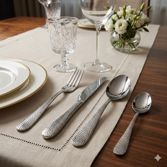 ✨ Set de Cubiertos Plateados – Pack de 24 Piezas de Lujo ✨