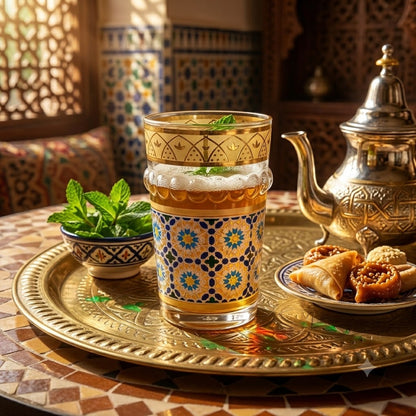 Pack 12 Vasos de Té Verde Estilo Fesi - Marruecos