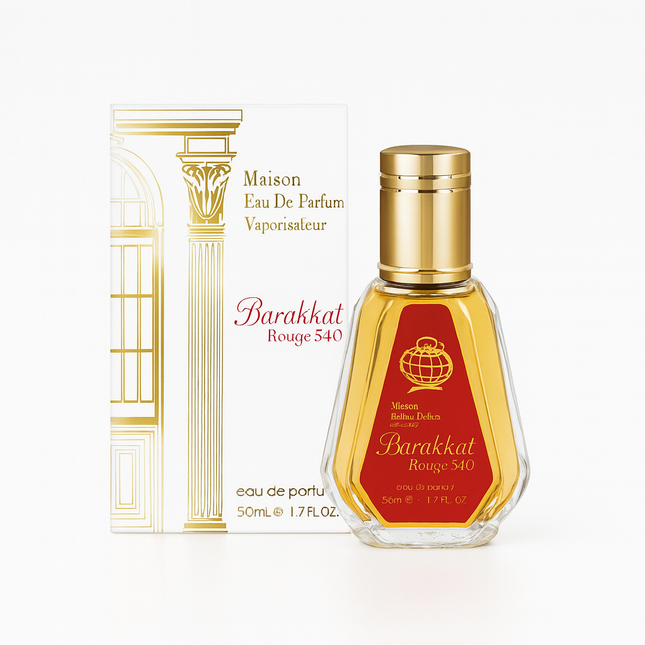 🔥 Barakkat Rouge 540 – Eau de Parfum 50ml | Perfume Árabe Unisex Ambarado, Amaderado y Sofisticado