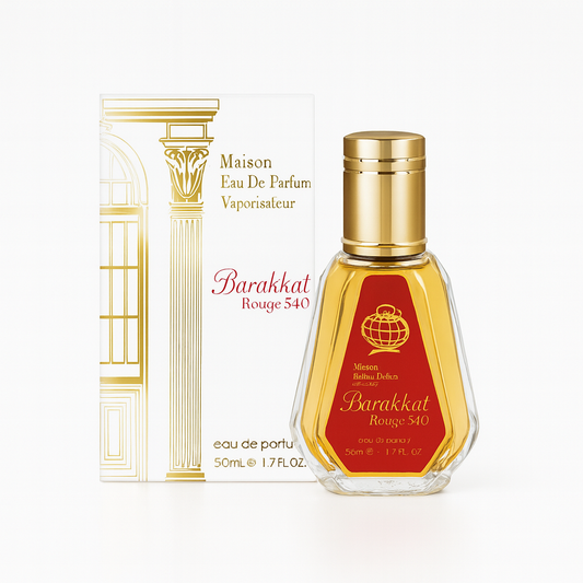 🔥 Barakkat Rouge 540 – Eau de Parfum 50ml | Perfume Árabe Unisex Ambarado, Amaderado y Sofisticado