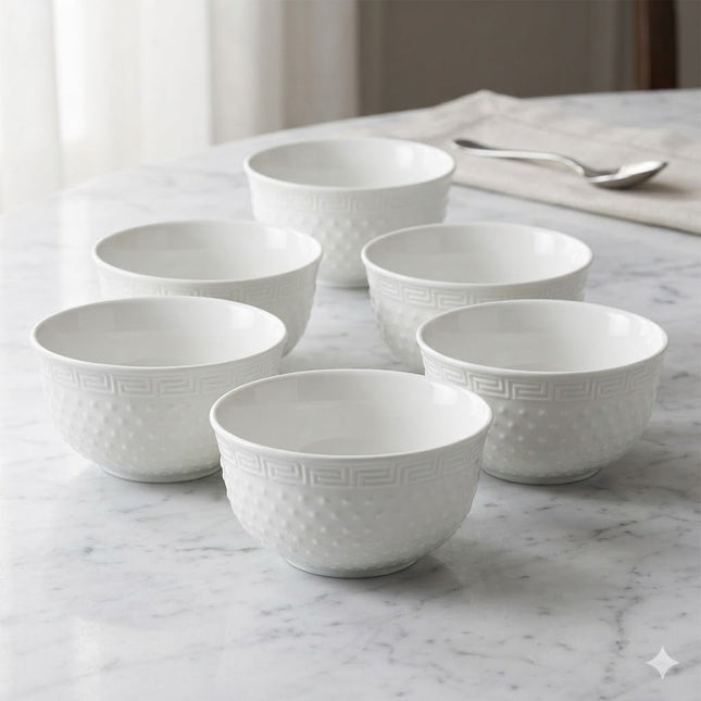 🍲 Ceramic Bowl with Relief – Elegant and Textured Design