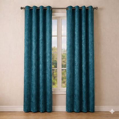 CORTINA JACQUARD MODELO GENOVA 140 X 240 CM - COLOR AZUL ZAFIRO (ANILLAS) – GÉRARD PASQUIER