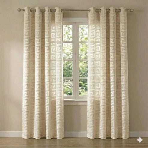 Pack SUZY Beige – Colcha + 2 Pares de Cortinas a Juego