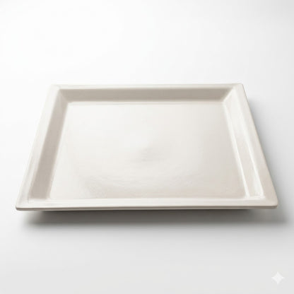 Plato Cuadrado de Melamina 35×35 cm — Blanco, Servicio y Presentación