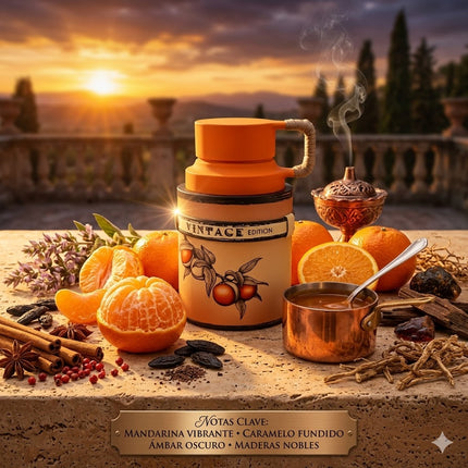 Armf Odyssey Mandarin Sky Vintage Edition Eau de Parfum Unisex 100 ml – Perfume Cítrico Especiado con Mandarina, Ámbar y Maderas – Fragancia Elegante y Duradera