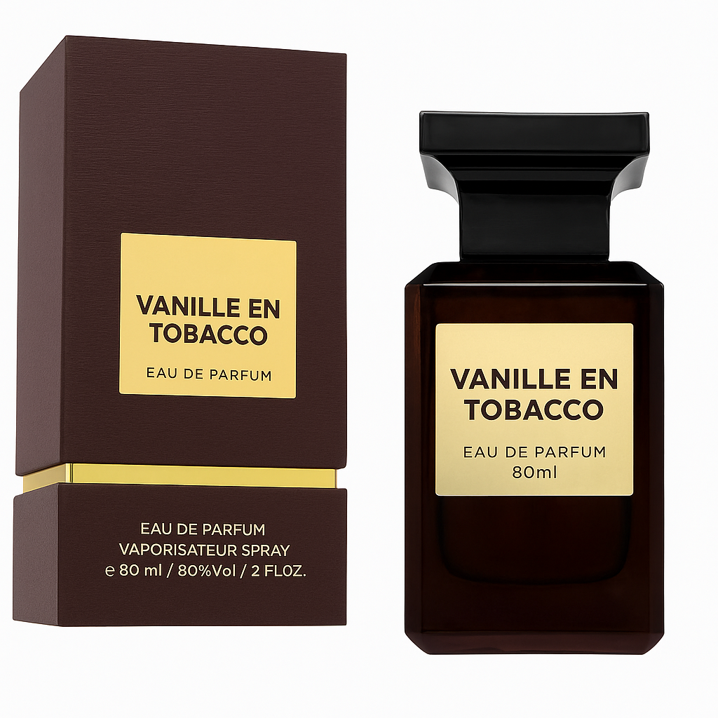 🔥 Baunilha e Tabaco – Fragrance World 80ml | Perfume Árabe Unissex Doce, Amadeirado e Elegante