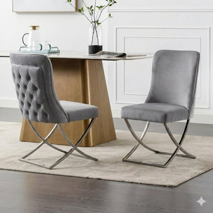 🖤✨ Silla Bongo 25 en GRIS OSCURO / GRAFITO con Base Cromada — Elegancia Moderna ✨🩶