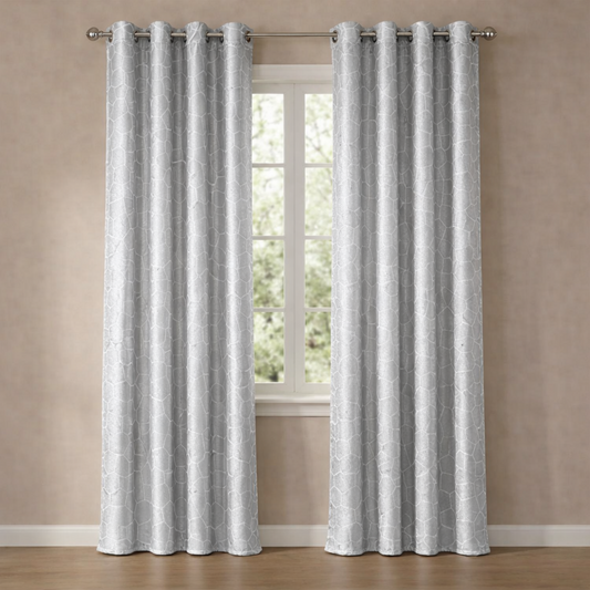 CORTINA MODELO JARVIS 140 X 240 CM - COLOR GRIS PLATEADO