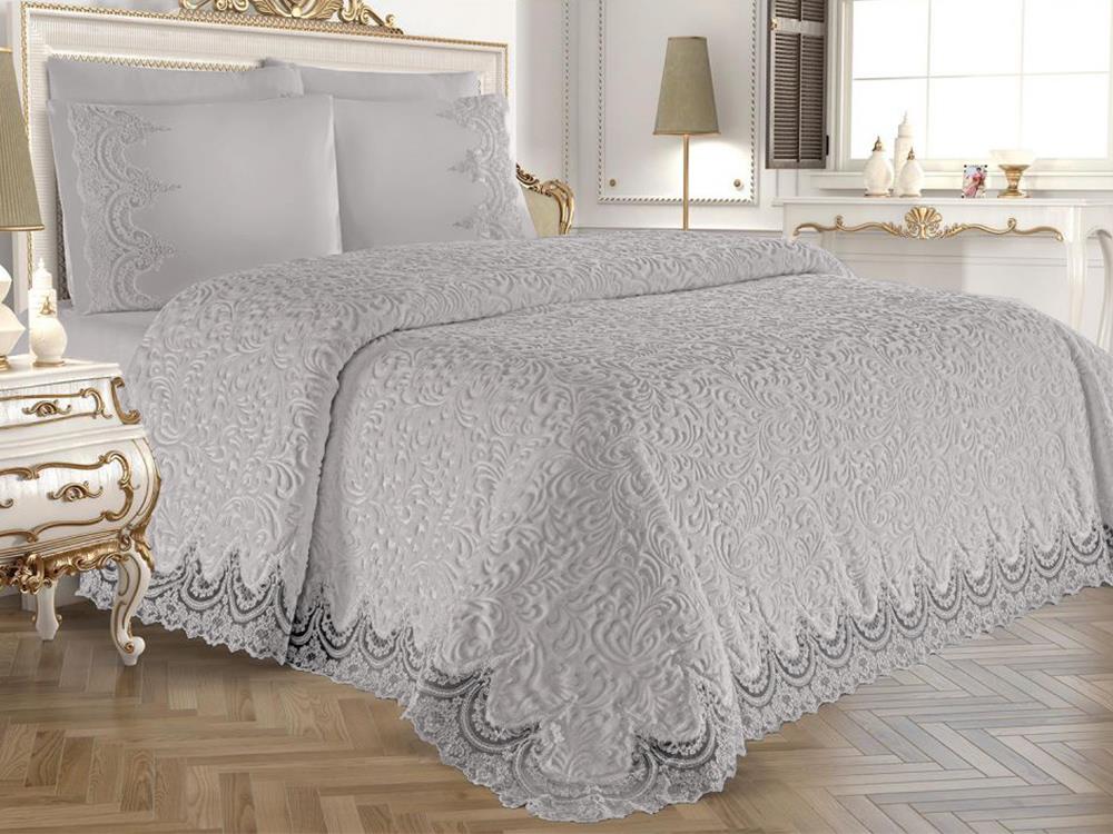 Pink Turkish Lace Throw Set - 6 Pieces | Elegance and Comfort