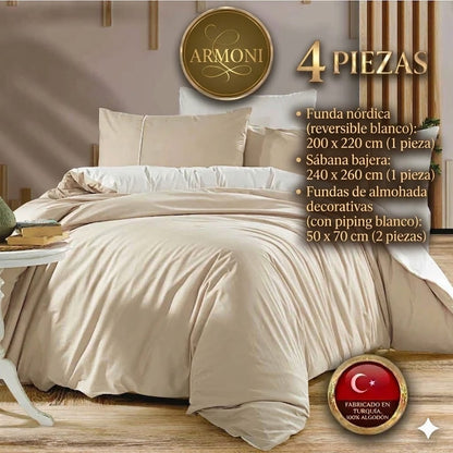 Conjunto de cama "Armoni" – Suavidade e elegância em algodão premium