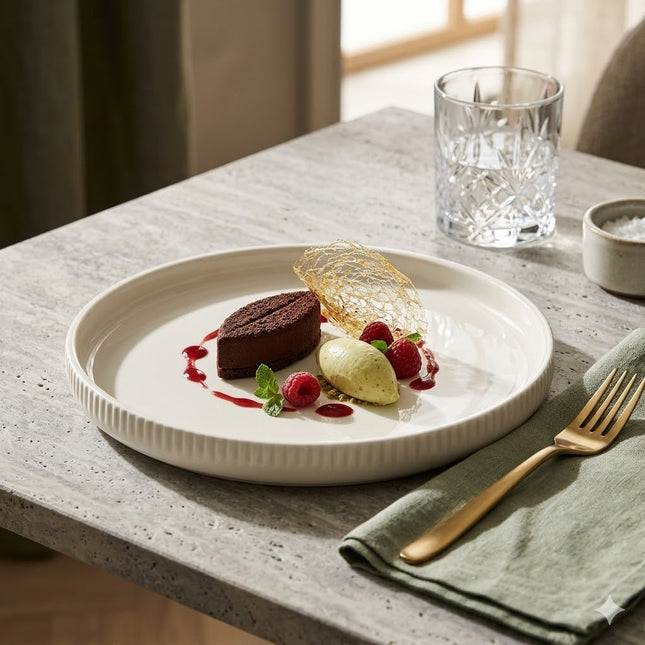 Prato de Jantar em Porcelana Branca – 26 cm Elegância e Durabilidade