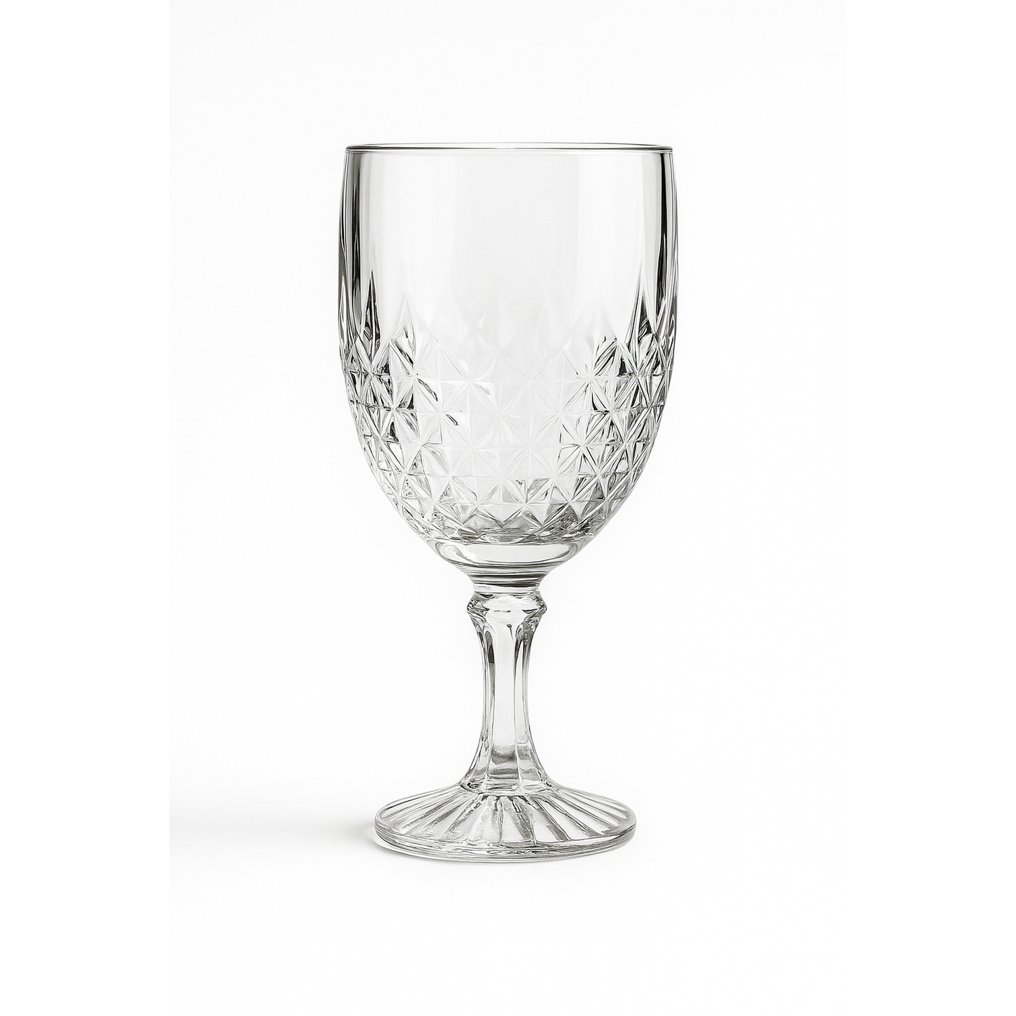 Juego de 12 Copas de Vidrio Tallado – Estilo Vintage para Agua, Vino y Refrescos