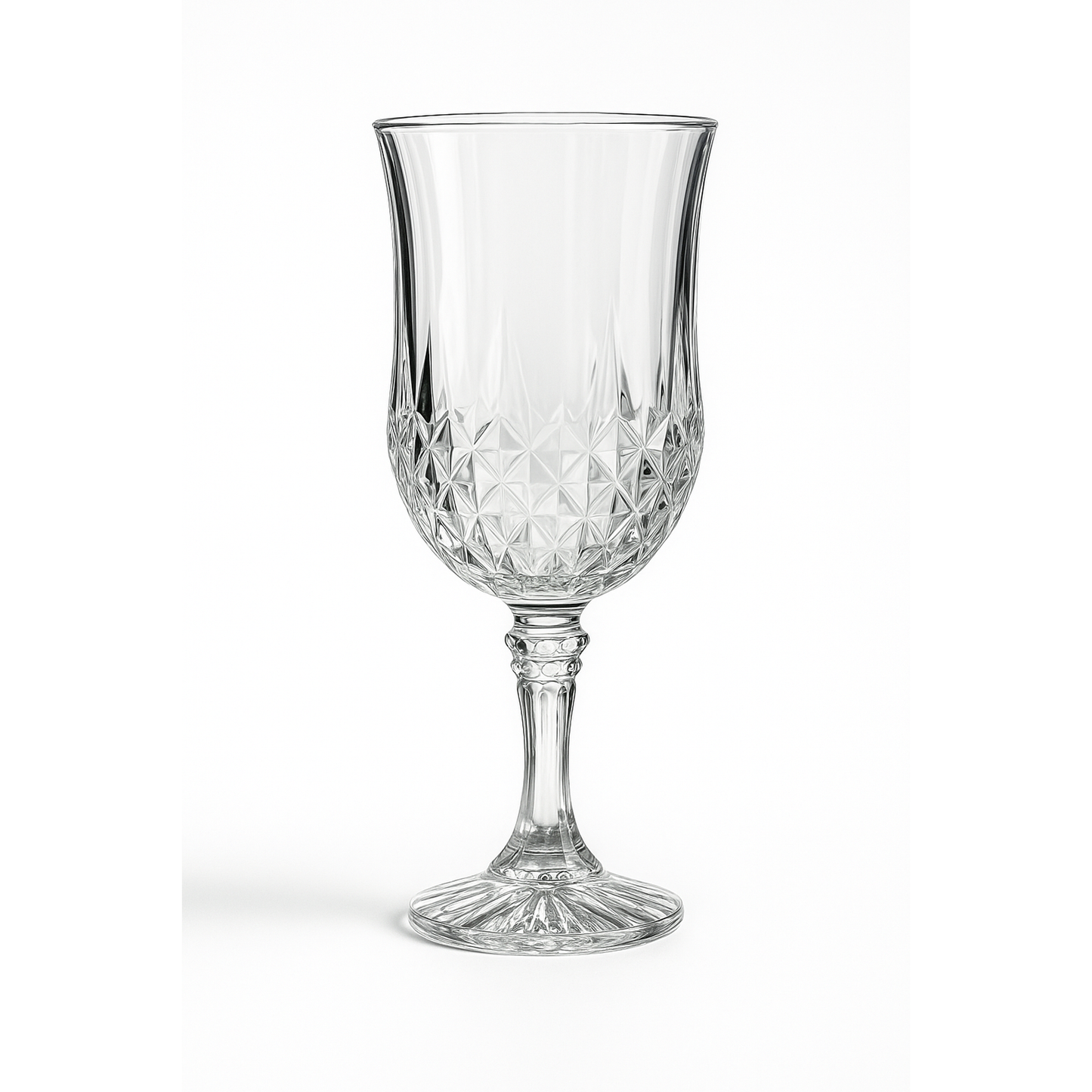 Juego de 12 Copas Altas de Vidrio Tallado – Estilo Vintage