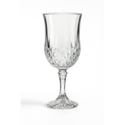 Juego de 12 Copas Altas de Vidrio Tallado – Estilo Vintage