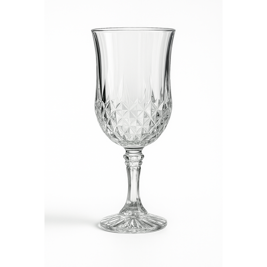 Juego de 12 Copas Altas de Vidrio Tallado – Estilo Vintage