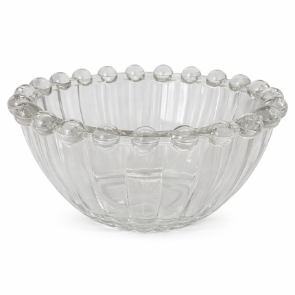 Set de 6 bowls de vidrio transparente de 10 cm con diseño de burbujas