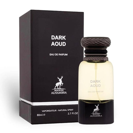 Dark Aoud – Eau de Parfum 80 ml | Oriental Intenso con Toque Amaderado (Maison Alhambra)