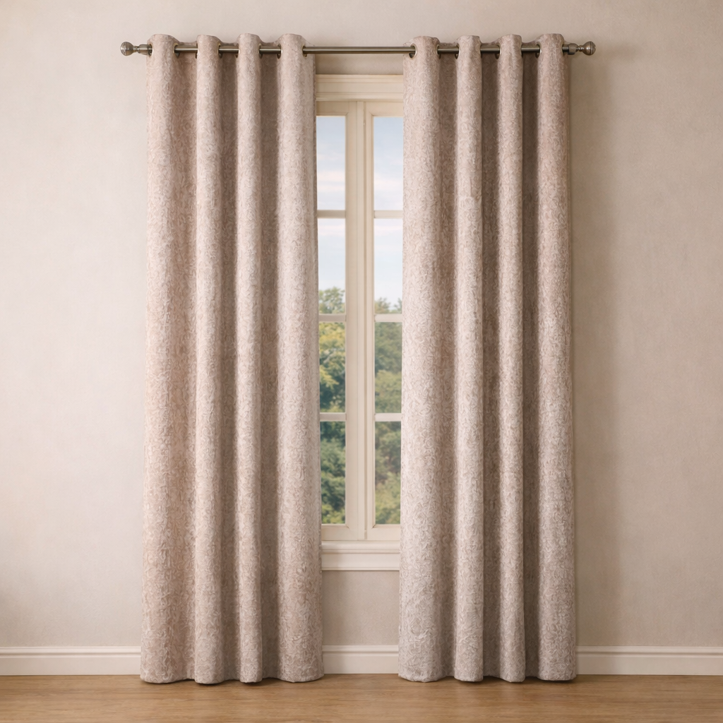 CORTINA JACQUARD MODELO MONZA 140 X 240 CM - COLOR TAUPE (ANILLAS) – GÉRARD PASQUIER