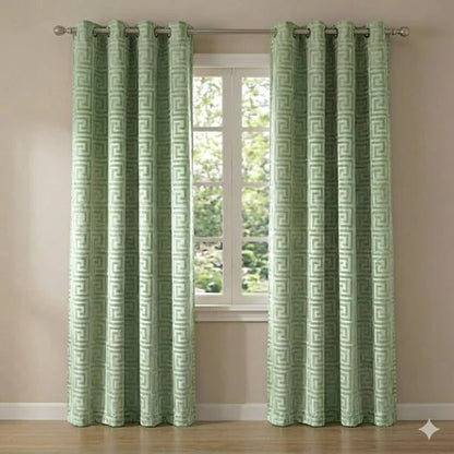 CORTINA MODELO VERSACE OPACA 140 X 260 CM - COLOR VERDE