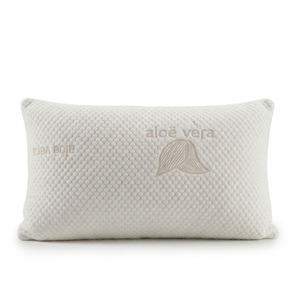 Almohada Viscoelástica Confort – Copos con Fibra Hueca, Lavable y Transpirable