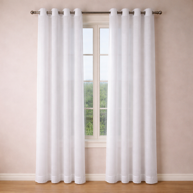 Cortinas Blackout de Poliéster, Padrão de Ondas, 140x260cm - 2 Peças, Elegantes e Modernas - Cinza