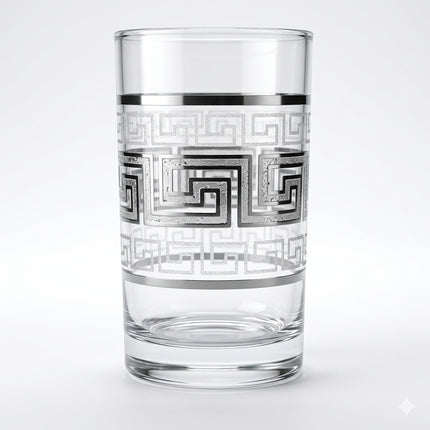 Set de 12 Vasos de Vidrio con Diseño Decorativo – 180 ml