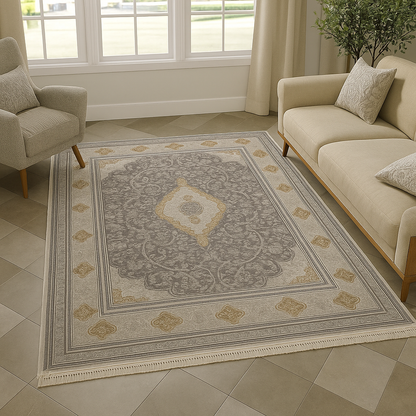 ARABIA DESIGN TAPETE CINZA/CINZA