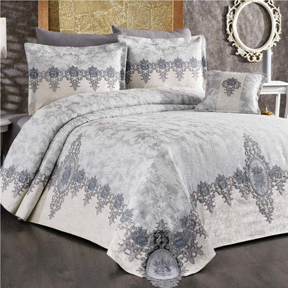 Conjunto de cama de luxo Vicenza – Elegância clássica com estilo barroco