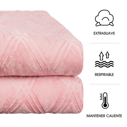 COLCHA DE PELE DE CARNEIRO NÓRDICA MODELO DIAMANTE - COR CINZA 