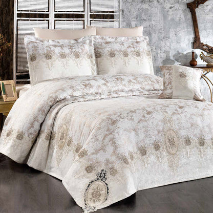 Conjunto de cama de luxo Vicenza – Elegância clássica com estilo barroco
