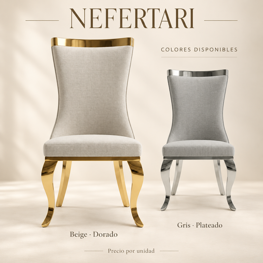 Silla Nefertari · Colores disponibles · Precio por unidad