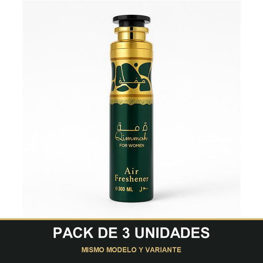 PACK DE 3 UNIDADES — Ambientador Qimmah de Lattafa · 300 ml. MISMO MODELO Y VARIANTE