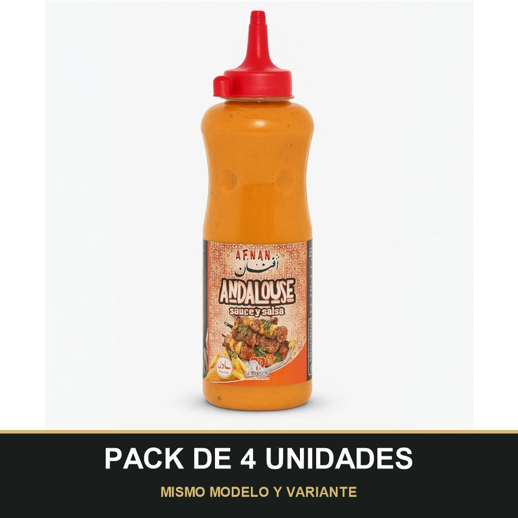 PACK DE 4 UNIDADES — Salsa Andalouse Afnan 500ml. MISMO MODELO Y VARIANTE