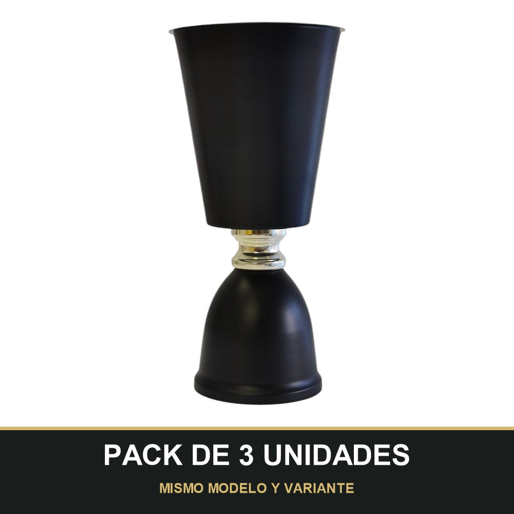 PACK DE 3 UNIDADES — Quemador de Incienso Árabe Negro y Plateado — Diseño Moderno y Minimalista. MISMO MODELO Y VARIANTE
