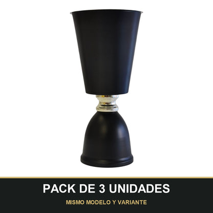 PACK DE 3 UNIDADES — Quemador de Incienso Árabe Negro y Plateado — Diseño Moderno y Minimalista. MISMO MODELO Y VARIANTE