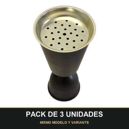 PACK DE 3 UNIDADES — Quemador de Incienso Árabe Negro y Plateado — Diseño Moderno y Minimalista. MISMO MODELO Y VARIANTE