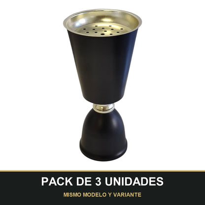 PACK DE 3 UNIDADES — Quemador de Incienso Árabe Negro y Plateado — Diseño Moderno y Minimalista. MISMO MODELO Y VARIANTE