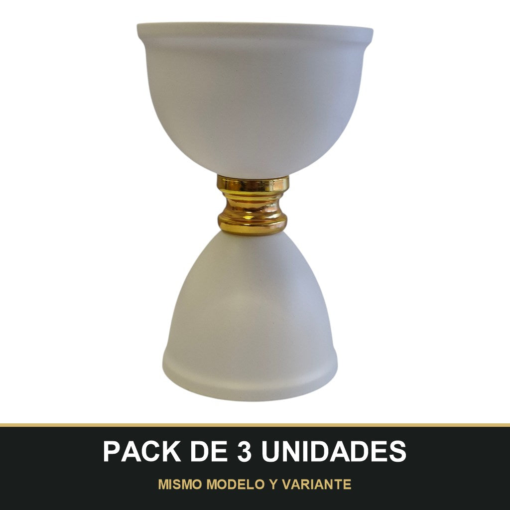 PACK DE 3 UNIDADES — Quemador de Incienso Árabe Blanco y Dorado — Diseño Moderno y Elegante. MISMO MODELO Y VARIANTE