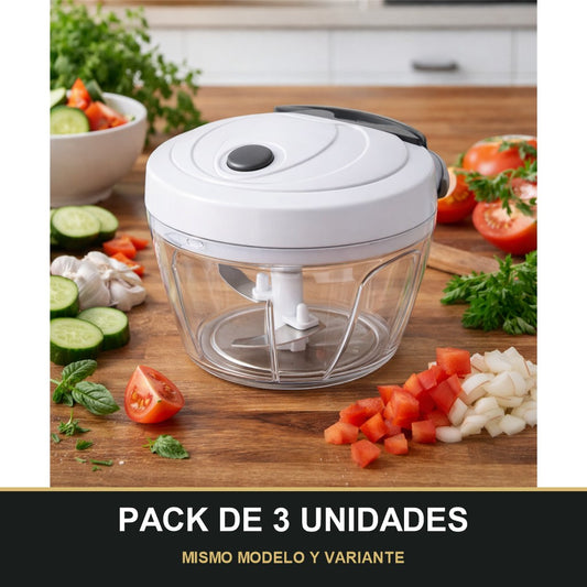 PACK DE 3 UNIDADES — Mini cortador de verduras<<mini chopper>>. MISMO MODELO Y VARIANTE