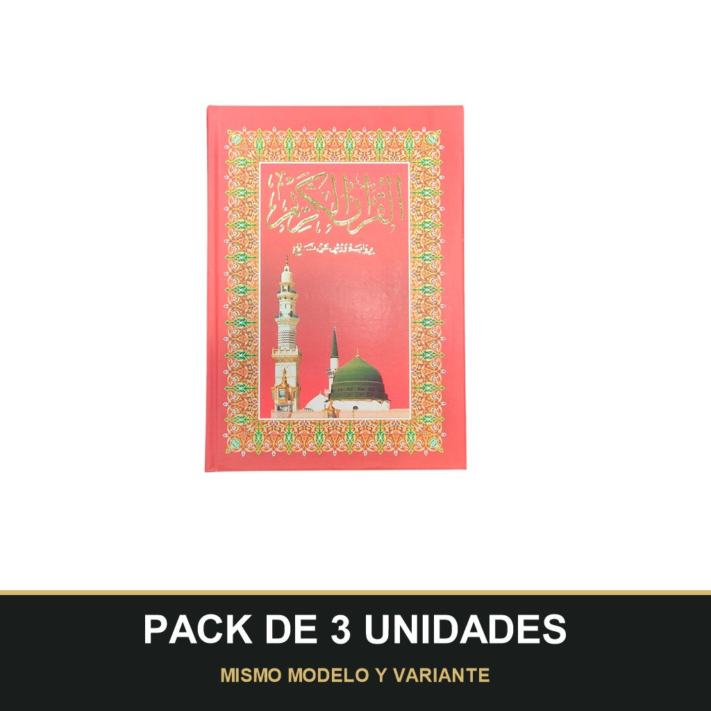PACK DE 3 UNIDADES — Corán en lengua árabe pequeño. MISMO MODELO Y VARIANTE