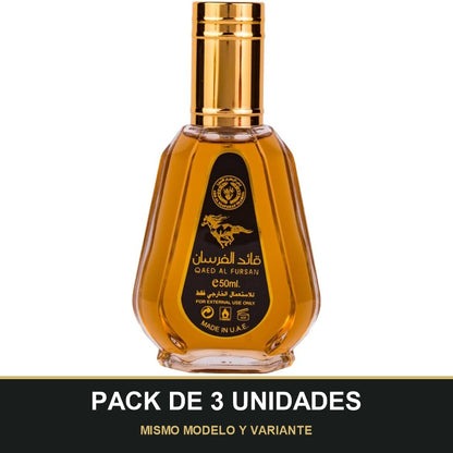PACK DE 3 UNIDADES — Qaed al Fursan de Ard Al Zaafaran · 50 ml. MISMO MODELO Y VARIANTE