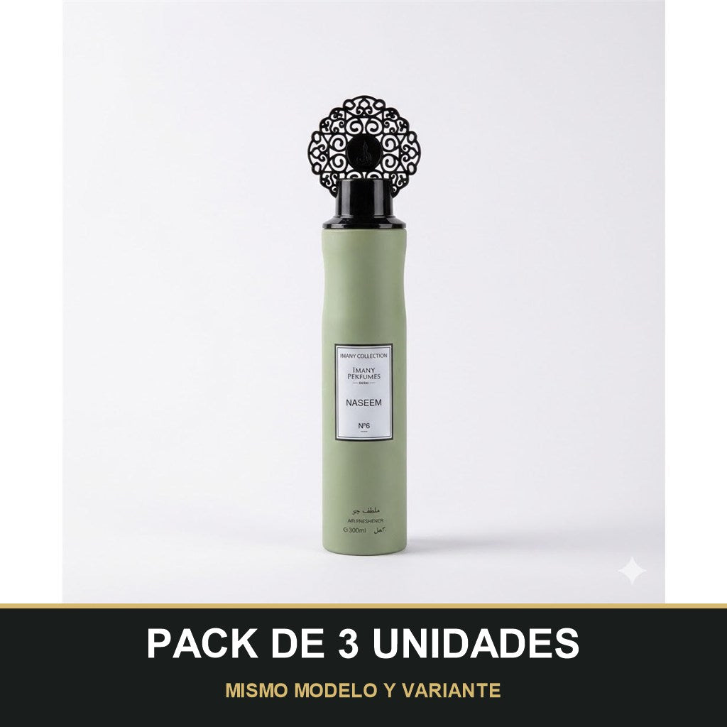 PACK DE 3 UNIDADES — Ambientador Naseem de Imany · 300 ml. MISMO MODELO Y VARIANTE