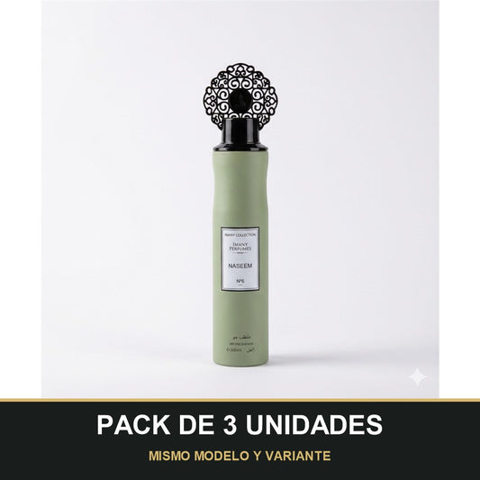 PACK DE 3 UNIDADES — Ambientador Naseem de Imany · 300 ml. MISMO MODELO Y VARIANTE